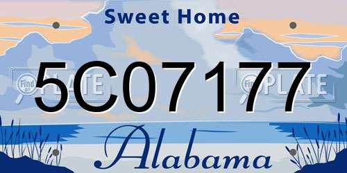 5C07177 Alabama License Plate