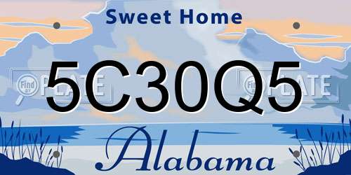 5C30Q5 Alabama License Plate