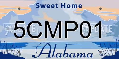 5CMP01 Alabama License Plate