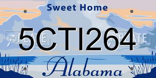 5CTI264 Alabama License Plate