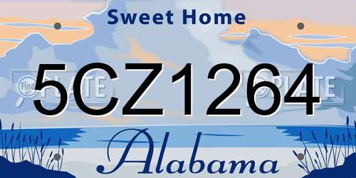 5CZ1264 Alabama License Plate