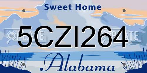 5CZI264 Alabama License Plate