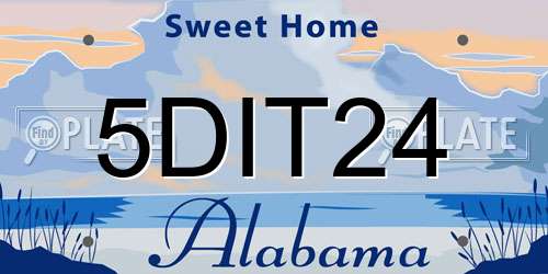 5DIT24 Alabama License Plate