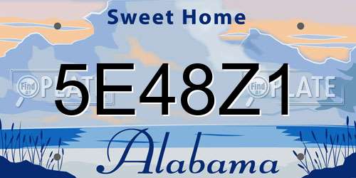 5E48Z1 Alabama License Plate