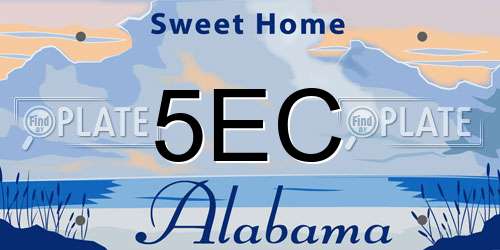 5EC Alabama License Plate