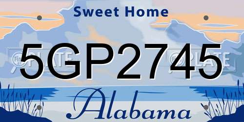 5GP2745 Alabama License Plate