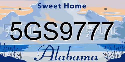 5GS9777 Alabama License Plate