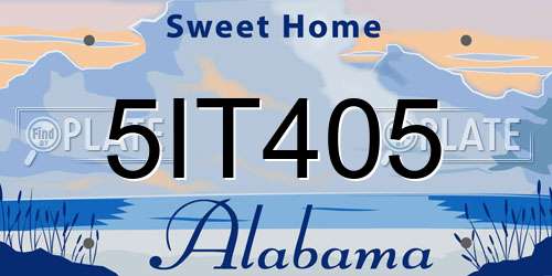 5IT405 Alabama License Plate