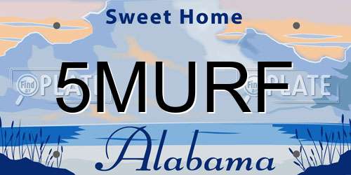 5MURF Alabama License Plate