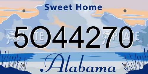 5O44270 Alabama License Plate