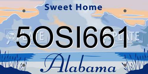 5OSI661 Alabama License Plate