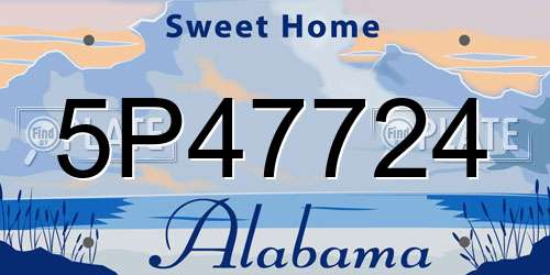 5P47724 Alabama License Plate