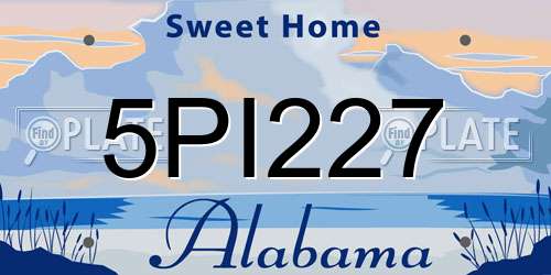 5PI227 Alabama License Plate
