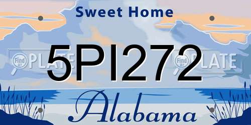 5PI272 Alabama License Plate