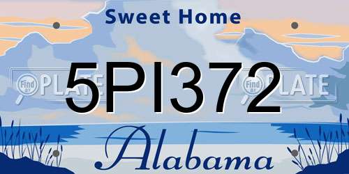 5PI372 Alabama License Plate