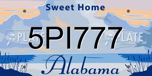 5PI777 Alabama License Plate