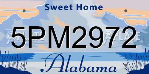 5PM2972 Alabama License Plate