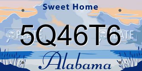 5Q46T6 Alabama License Plate