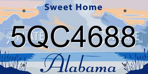 5QC4688 Alabama License Plate