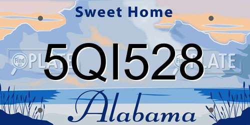 5QI528 Alabama License Plate