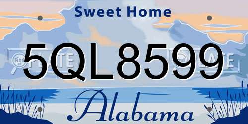 5QL8599 Alabama License Plate