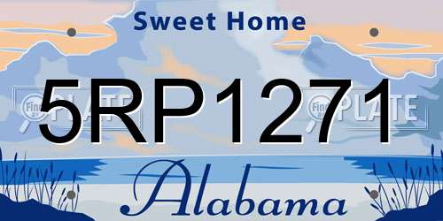 5RP1271 Alabama License Plate