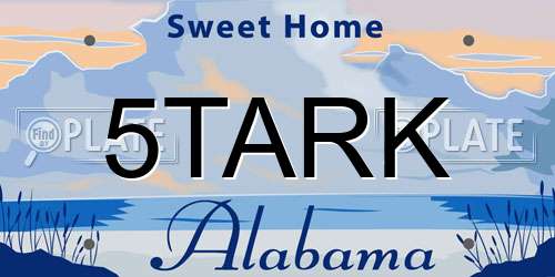 5TARK Alabama License Plate