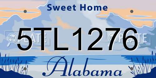 5TL1276 Alabama License Plate