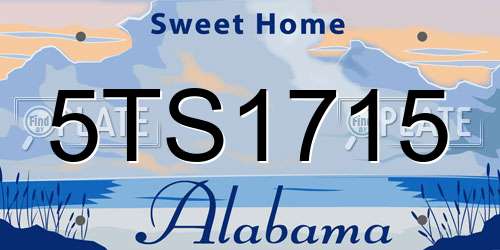5TS1715 Alabama License Plate