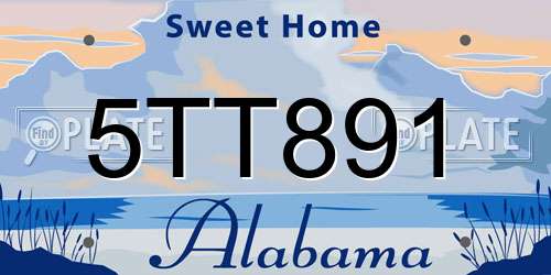 5TT891 Alabama License Plate