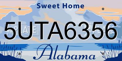 5UTA6356 Alabama License Plate
