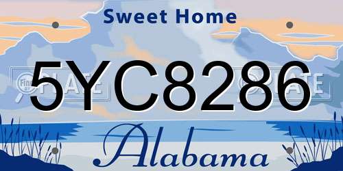 5YC8286 Alabama License Plate