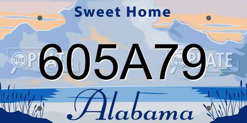 605A79 Alabama License Plate
