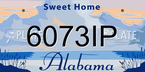 6073IP Alabama License Plate
