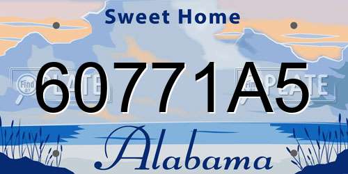 60771A5 Alabama License Plate