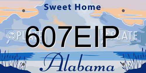 607EIP Alabama License Plate