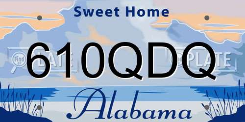 610QDQ Alabama License Plate