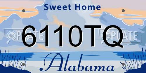 6110TQ Alabama License Plate