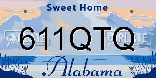 611QTQ Alabama License Plate