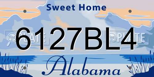 6127BL4 Alabama License Plate