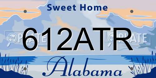612ATR Alabama License Plate