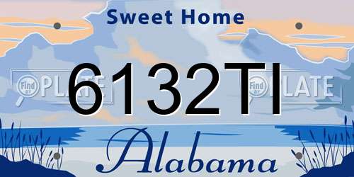 6132TI Alabama License Plate