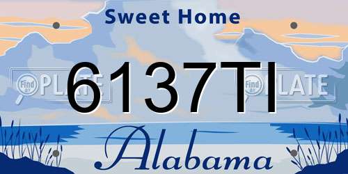 6137TI Alabama License Plate