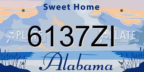 6137ZI Alabama License Plate