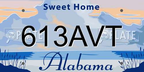 613AVT Alabama License Plate