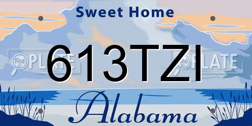 613TZI Alabama License Plate
