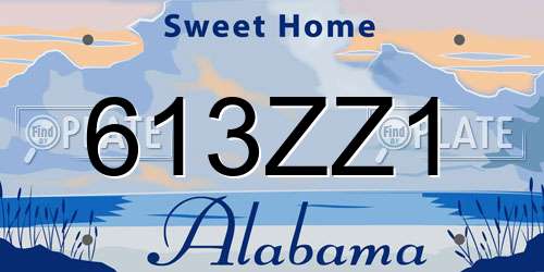 613ZZ1 Alabama License Plate
