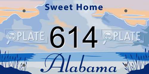 614 Alabama License Plate