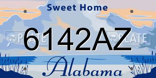 6142AZ Alabama License Plate