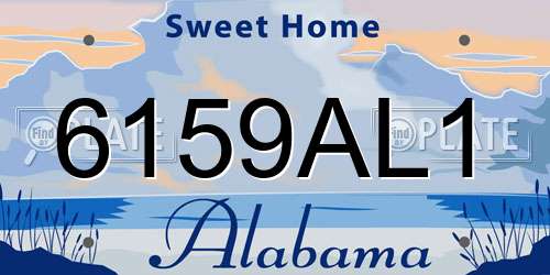 6159AL1 Alabama License Plate